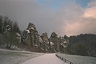 Die Externsteine zur Wintersonnenwende 1999