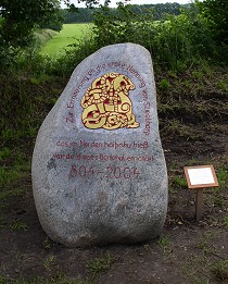 Zum Fest gesetzter Stein